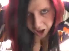 On livecam, a cute and breasty slutwife is devouring my weenie in the parking lot.